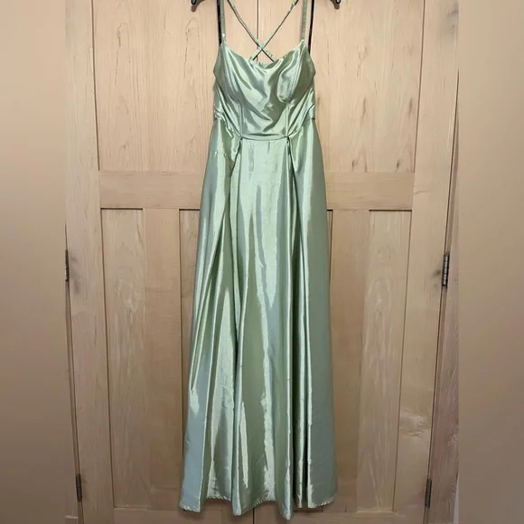 Macy's | Dresses | Green Silk Prom Dress From Macys | Poshmark